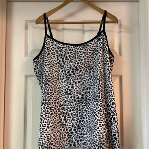 Torrid Black and White Leopard Animal Print Camisole Tank Top